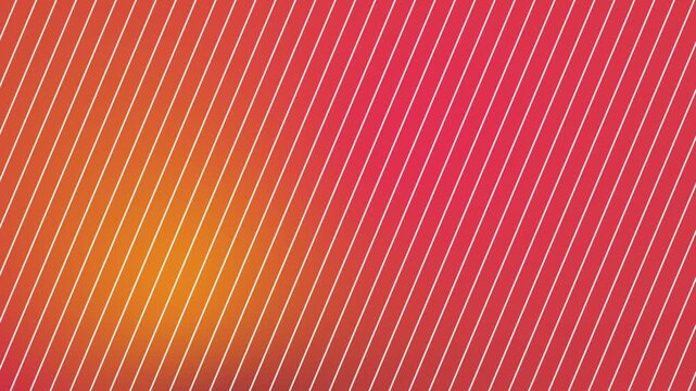 Diagonal white lines on a gradient background fading from pink to orange in a seamless pattern design