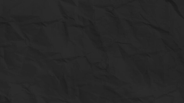 Animation crumpled dark paper surface and textured effect