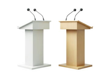 Podium debating speech lectern microphone discussion presentation speaking