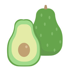 アボガドのイラスト