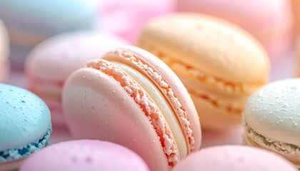 Assorted Macarons in Pastel Colors