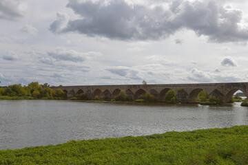 La Loire sous le pont de Beaugency dans le Loiret - France 