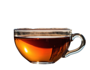 Artistic Transparent Tea Cup with Gentle Steam