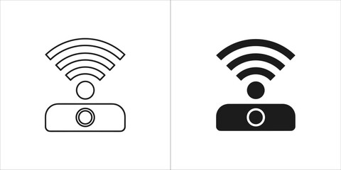 Wireless router icon, vector illustration, simple style design