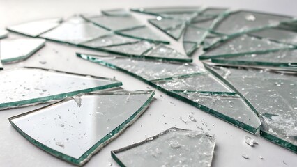 Shattered mirror chronicles With shadow. AI GENERATED.