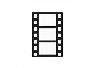 Obraz premium Film strip icon showing individual frames for cinema, movie, media, and entertainment concepts with a transparent background