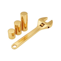 Wrench and brass cylinders industrial tools equipment for repair and construction