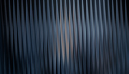 Obraz premium Abstract geometric pattern of vertical lines in shades of gray and blue, forming a unique and artistic design. The lines are blurred, creating a sense of movement and depth. 