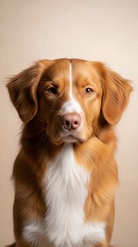 Portrait of a beautiful nova scotia duck tolling retriever dog