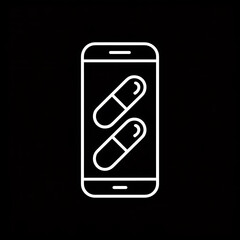 Online Medicine App Icon for Mobile Healthcare Solutions and Digital Pharmacy Services