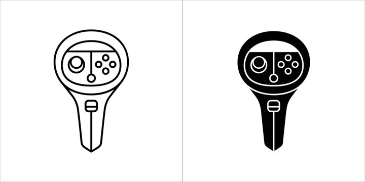 Soil moisture meter icon, moisture sensor for gardening