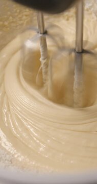 Pastry preparation close up slow motion