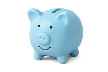 Obraz premium Piggy bank saving money for future investment, finance, wealth, and economic growth on transparent background