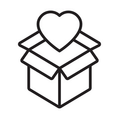 gift of love icon vector design illustration template in trendy style