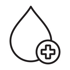Blood donor icon vector design illustration template in trendy style