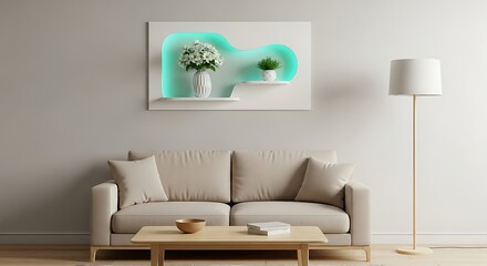 Modern Living Room With Abstract Art and Sofa d21c631c1ba757c8ca14b48977ec34bbdr image