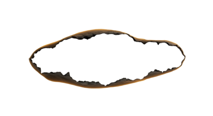 Abstract Dark Blob With Orange Glow On Black image