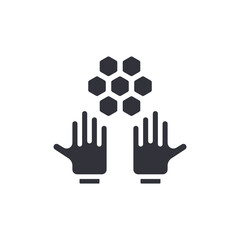 Honeycomb Network Being Built With Helping Hands Icon