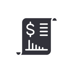 Finance Report Icon Design, Chart Dollar Symbol And Data