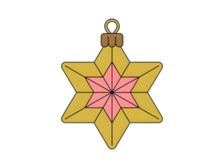 Geometric Star Ornament