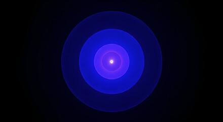 Concentric Blue Circles Radiating From Bright Center
