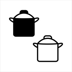 cooking pot icon set