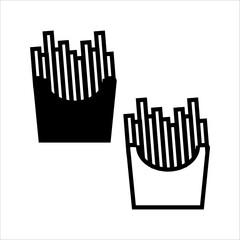 potato sticks icon set