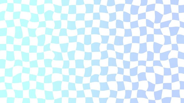 Blue and white checkboard background 4k seamless loop