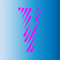 Vibrant pink abstract design on gradient blue background for modern and artistic projects, perfect for digital art