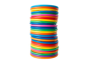 Vibrant stacked rings inspire play and creativity