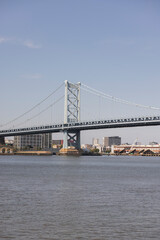 Naklejka premium bridge over the river near Philadelphia 
