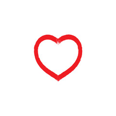 Red crayon heart collection with textured effect - vector hand drawn romantic shapes in sketch style showing different strokes and filling patterns. Scribble love symbols for valentine designs.