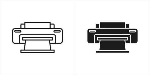 Printer icon in black and white office equipment