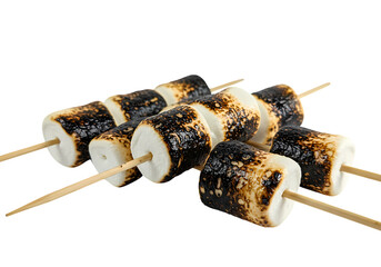 Perfectly toasted marshmallows on skewers for s'mores