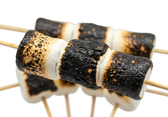 Perfectly toasted marshmallows on sticks for sweet treats