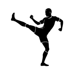 silhouette version bold black figure of sipa player vector art