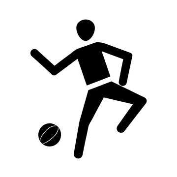 traditional Filipino sipa sport emblem player vector icon