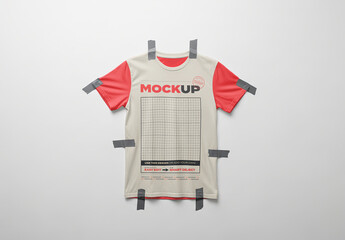 T Shirt Paste to Wall Duct Tape Museum Art Mockup
