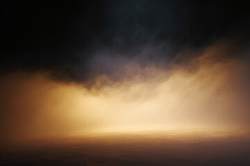 A space with smoke billows and folds