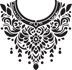 Black and white seamless abstract floral vector pattern for vintage wallpaper or decor design