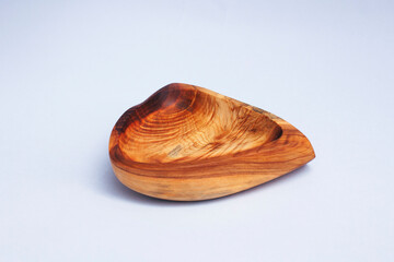 wooden kitchen ware on white background isolated