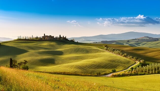 The Rural Landscape Near Pienza In Tuscany Italy