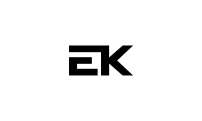EK initial letters logo or EK monogram logo