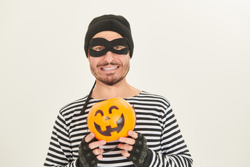 Robber with Pumpkin Smile