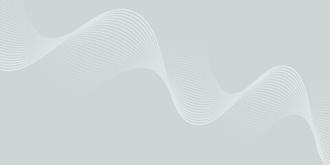 Professional minimal background with a light gray background, featuring wavy lines. Gray professional background with smooth texture. Minimal abstract gradient wavy line vector background