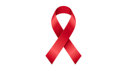 Symbol of hope and awareness bright red ribbon signifies support for critical causes and global campaigns