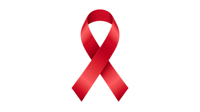 Symbol of hope and awareness bright red ribbon signifies support for critical causes and global campaigns