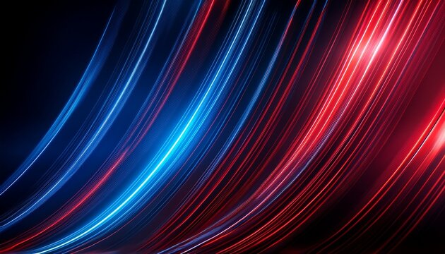Abstract Dark Background With Glowing Red Lines