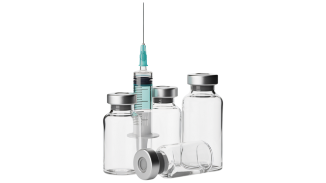 Get ready for your next medical breakthrough with sterile vials and a precision syringe, essential for research and treatment development.