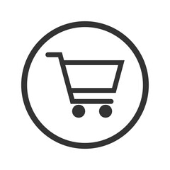Shopping cart icon isolated on transparent background
